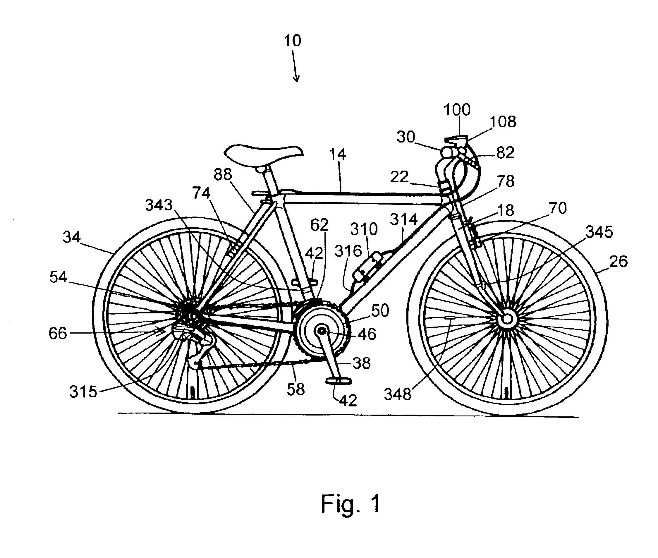 Combined analog and digital derailleur position processing apparatus