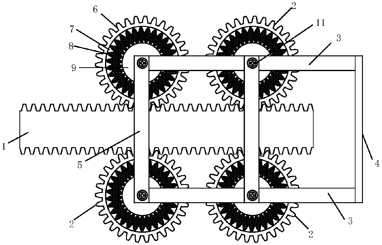 Viscoelastic rotary damping support and working method thereof