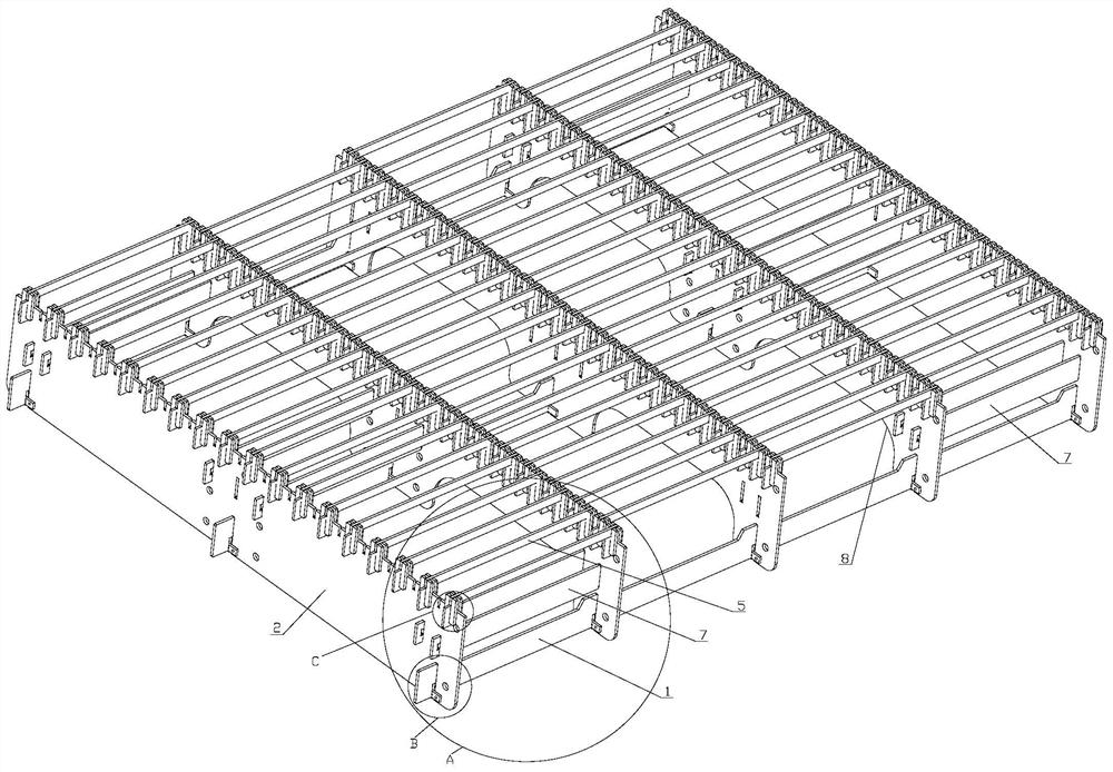 Welding-free splicing type heavy frame beam