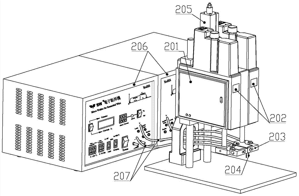 Integrated automatic microscopic welding equipment