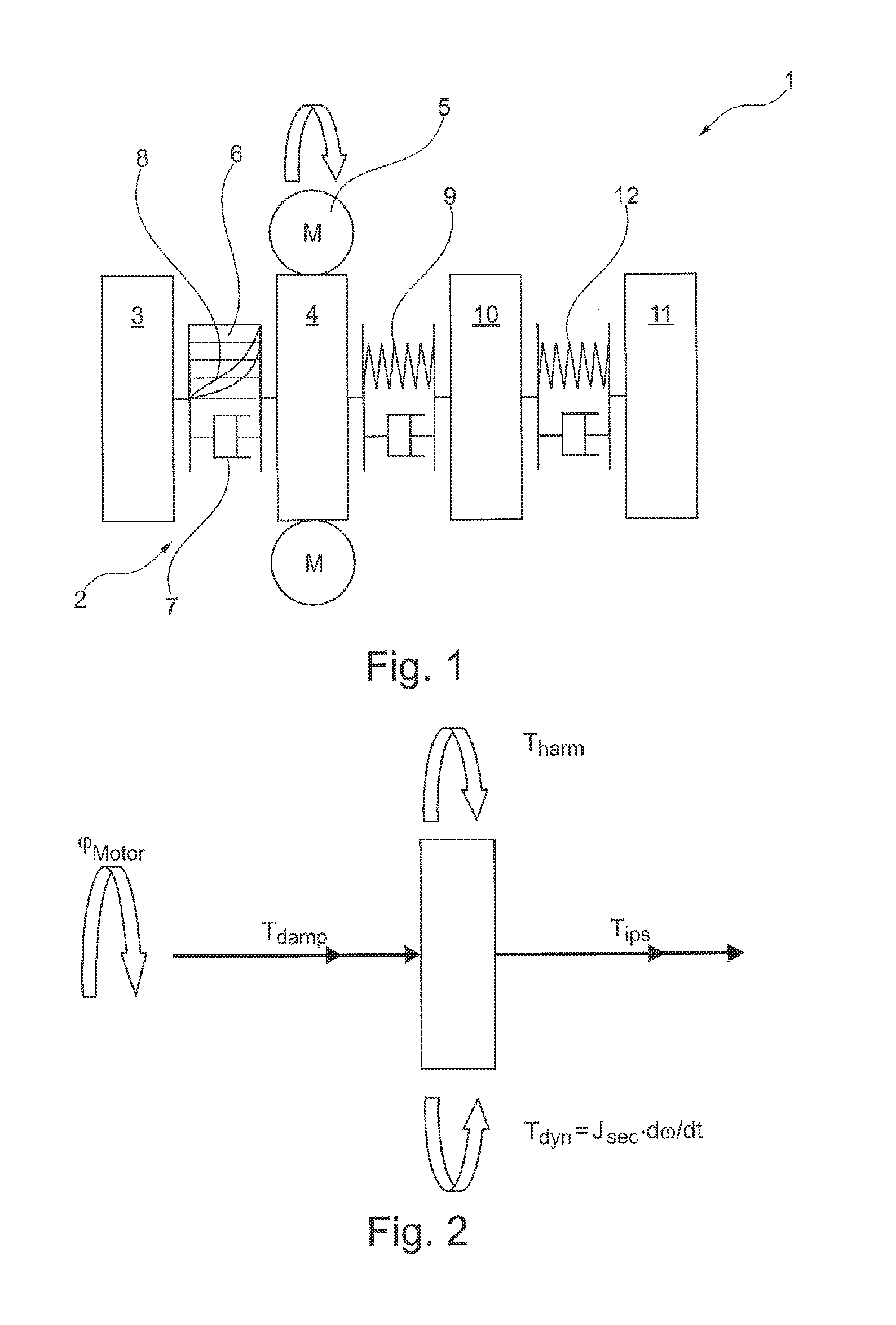 Hybrid drivetrain having active torsional vibration damping, and method for carrying out the active torsional damping