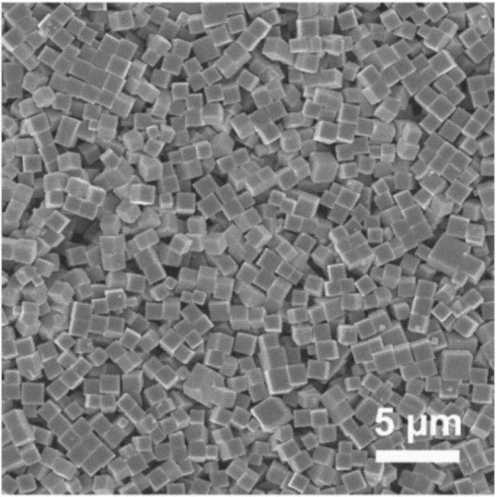 Preparation method of hollow ferric oxide cathode material in porous structure