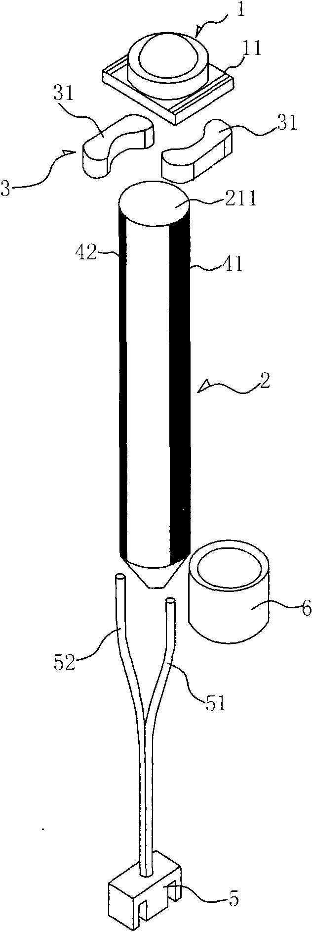 LED heat radiating device