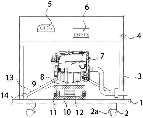 Simple automobile electronically controlled engine training bench