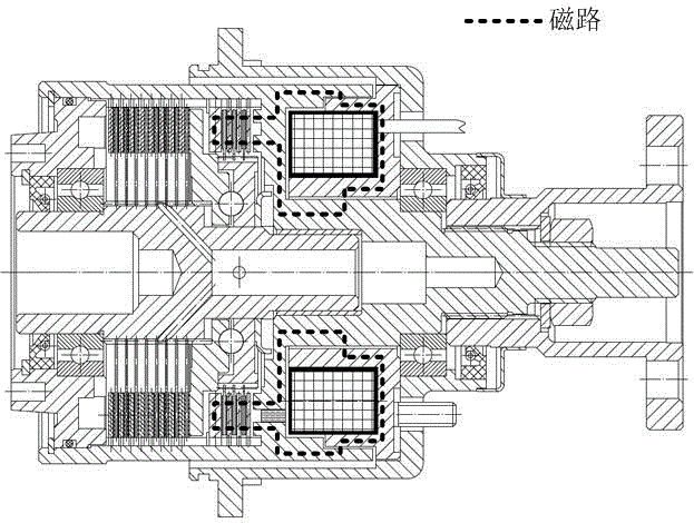 Two-stage multi-sheet electromagnetic clutch