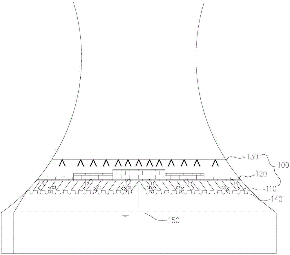 Cooling system of high water collecting tower