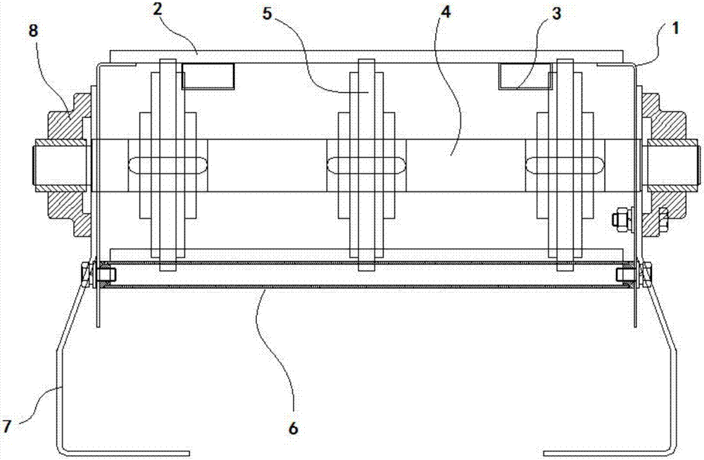 Roller structure for PET bottle conveying mechanism