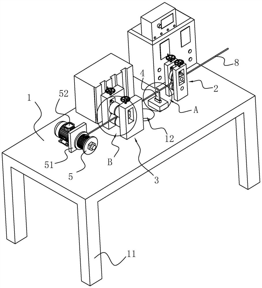 Roast drawstring production equipment and production process