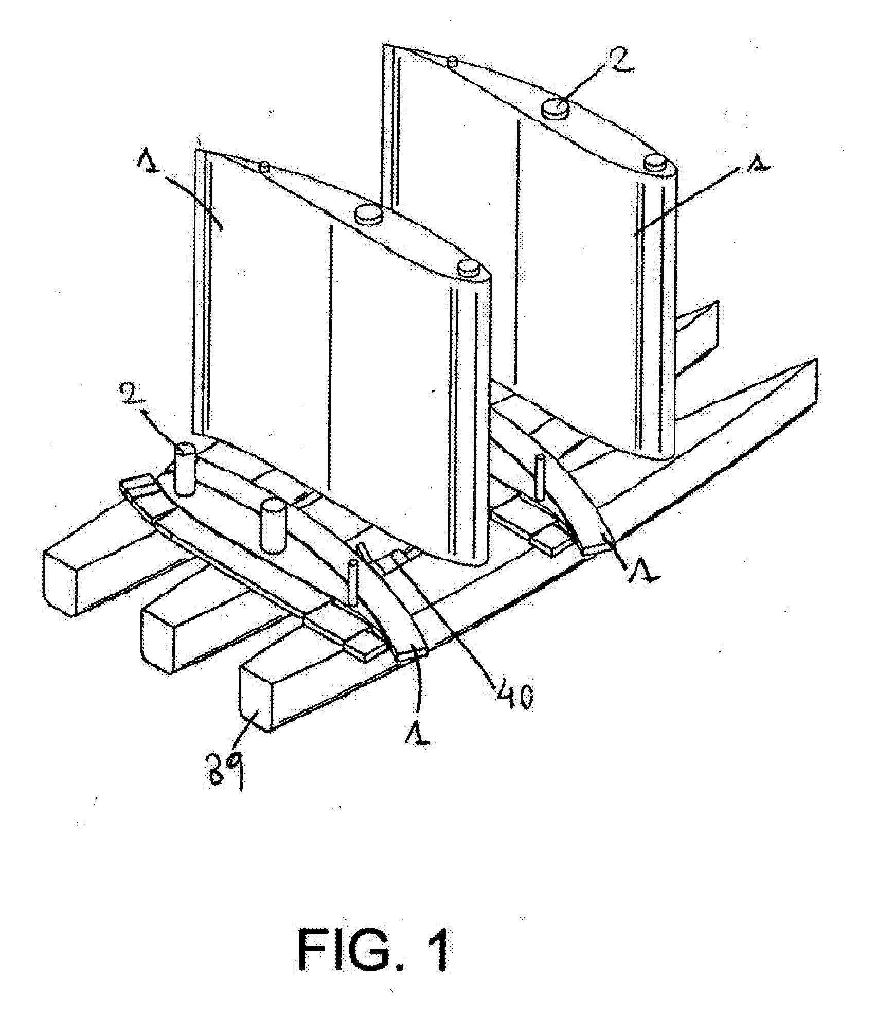 Set of stowable rigid sails