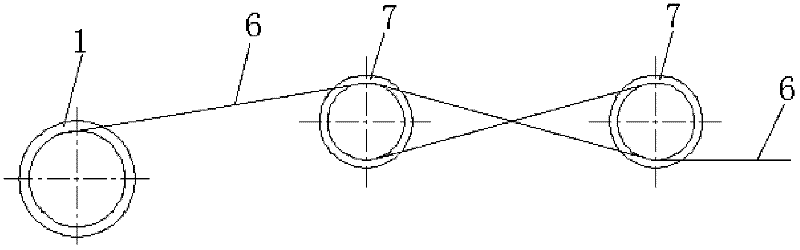 Winding device and method of spiral wires for traveling wave tubes and winding method