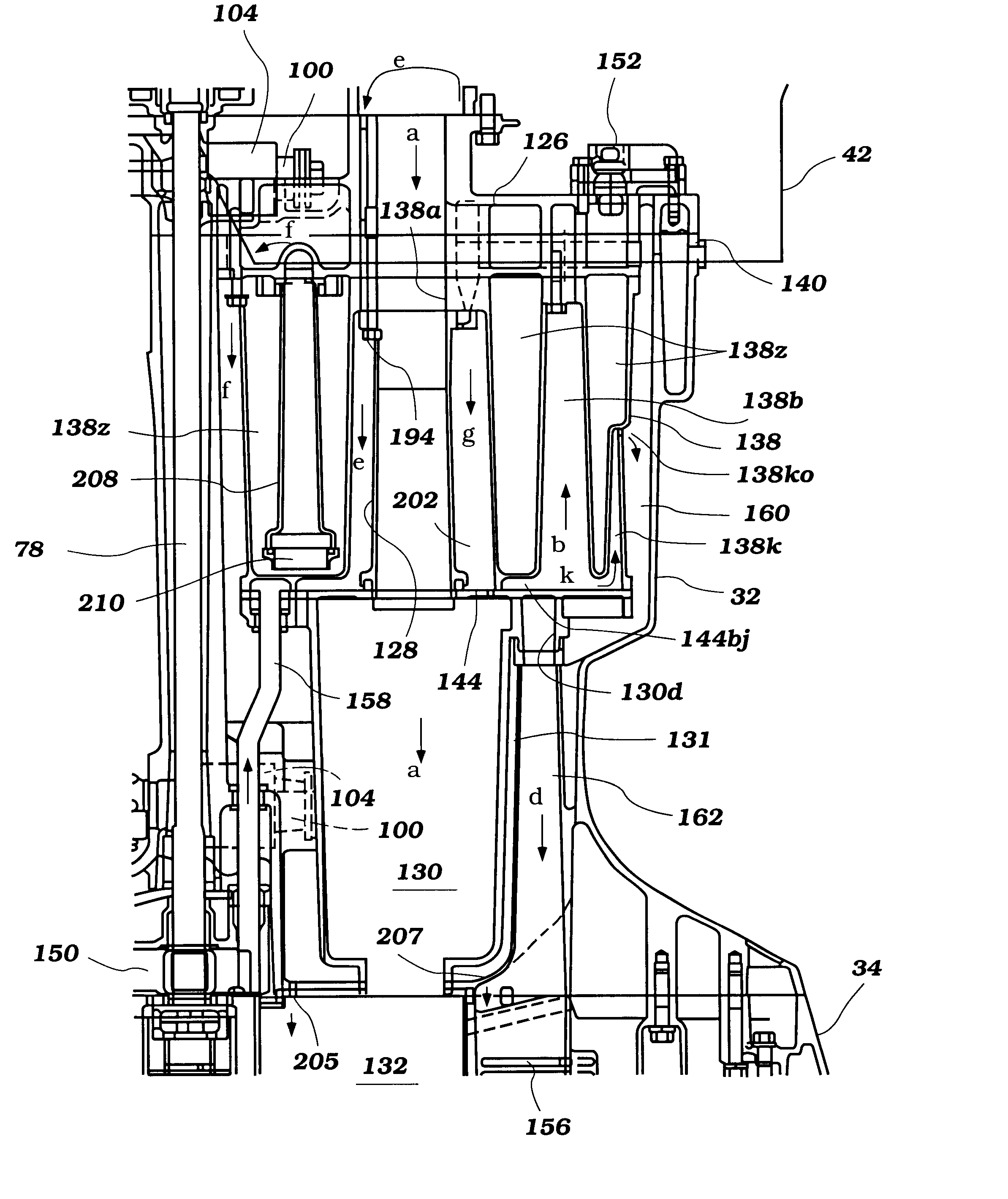 Outboard motor cooling system