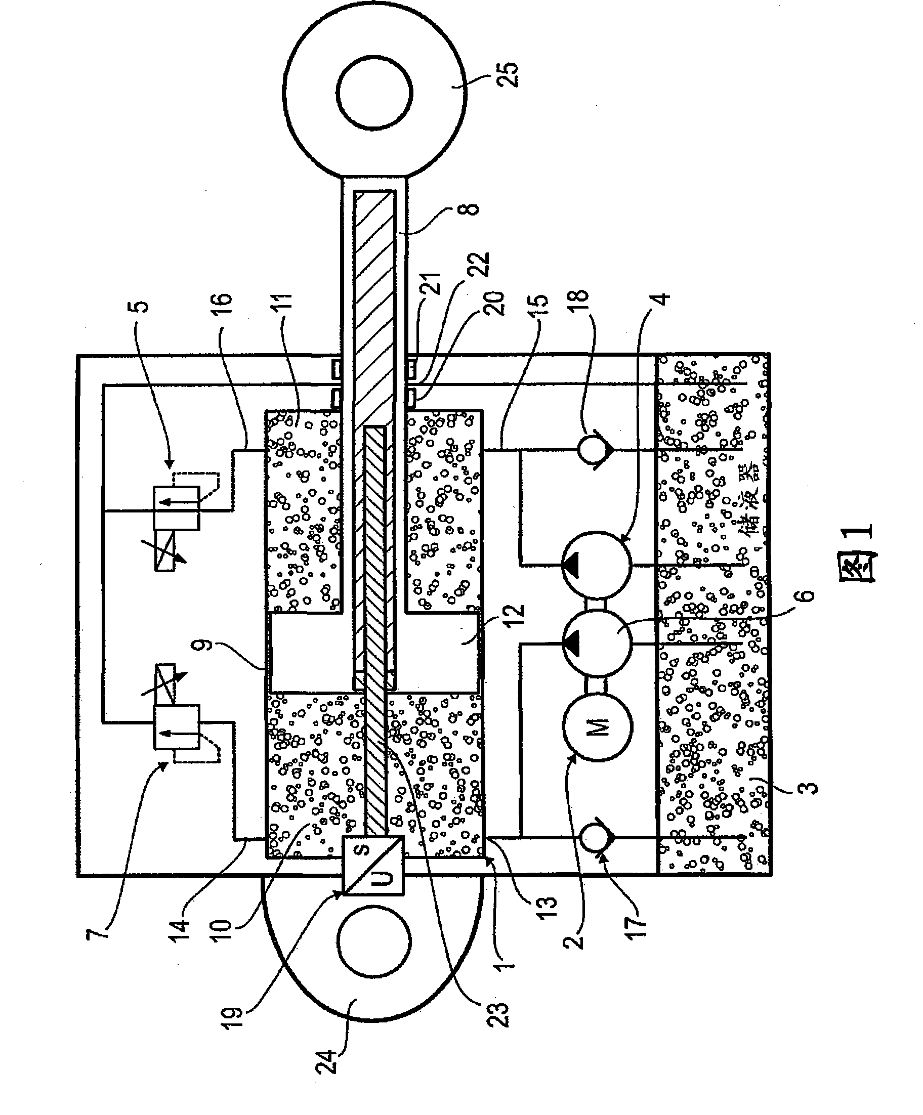 Active hydraulic damper and hydraulic actuator