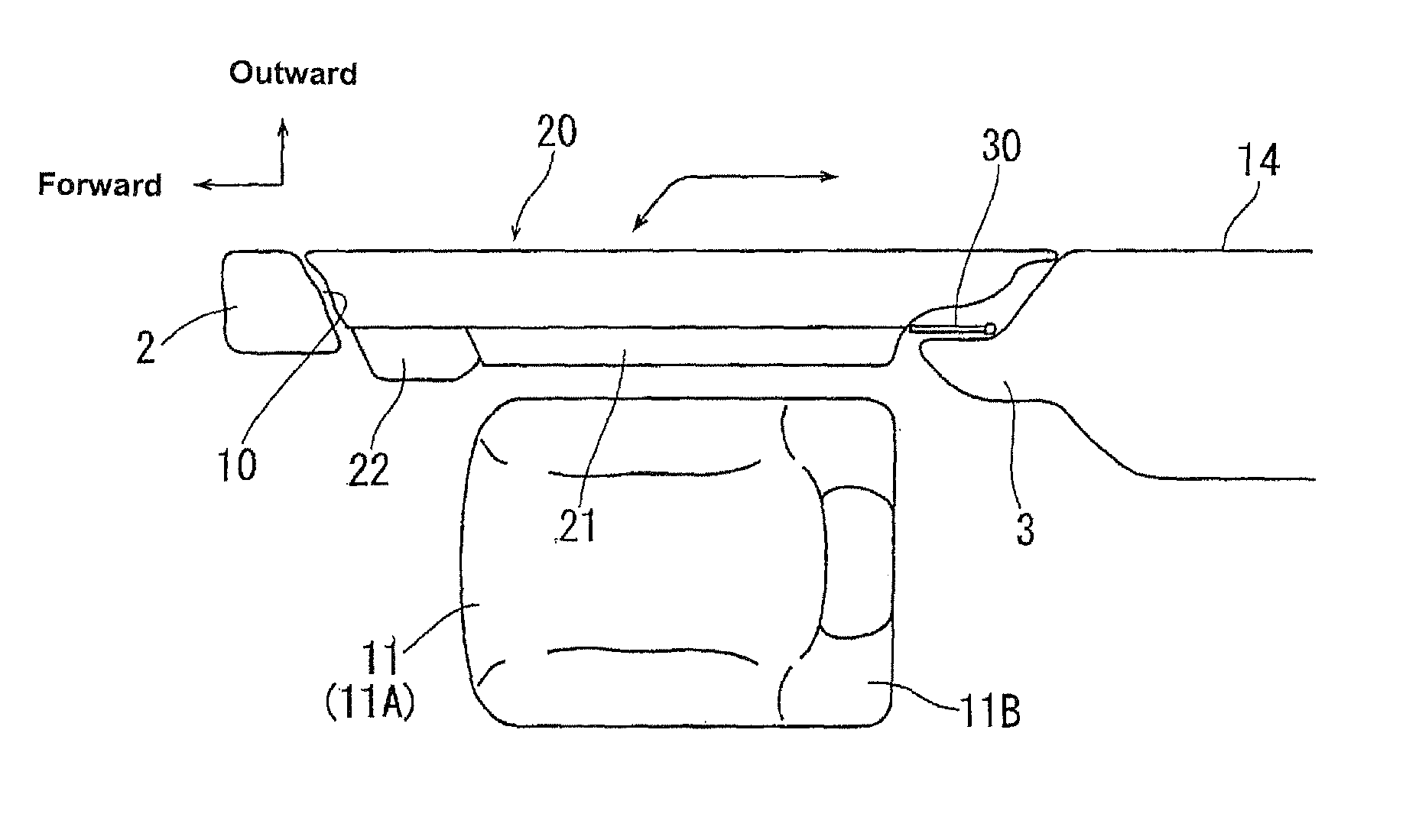 Pinch prevention structure of slide door