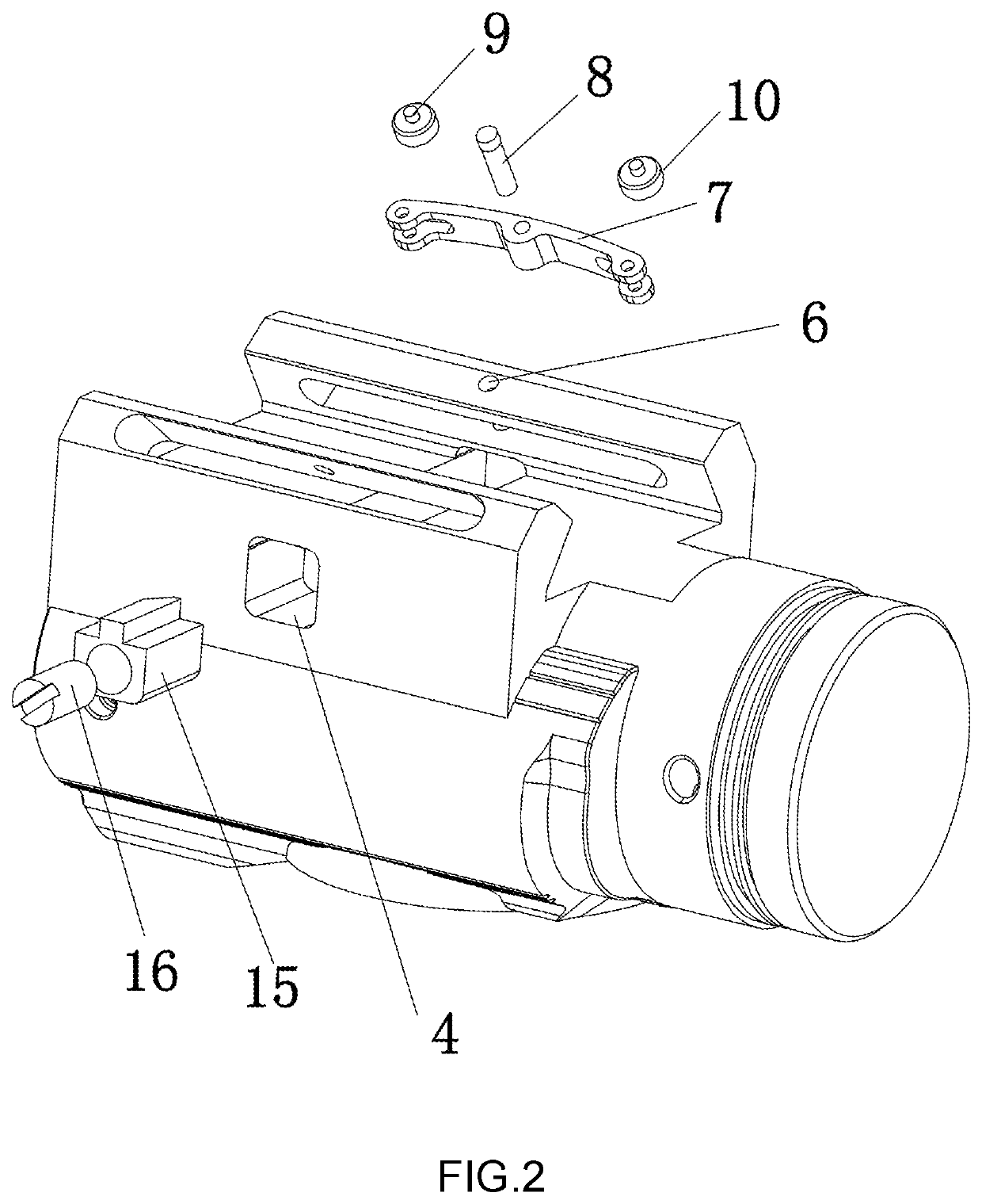 Quick detaching device for handgun tactical light