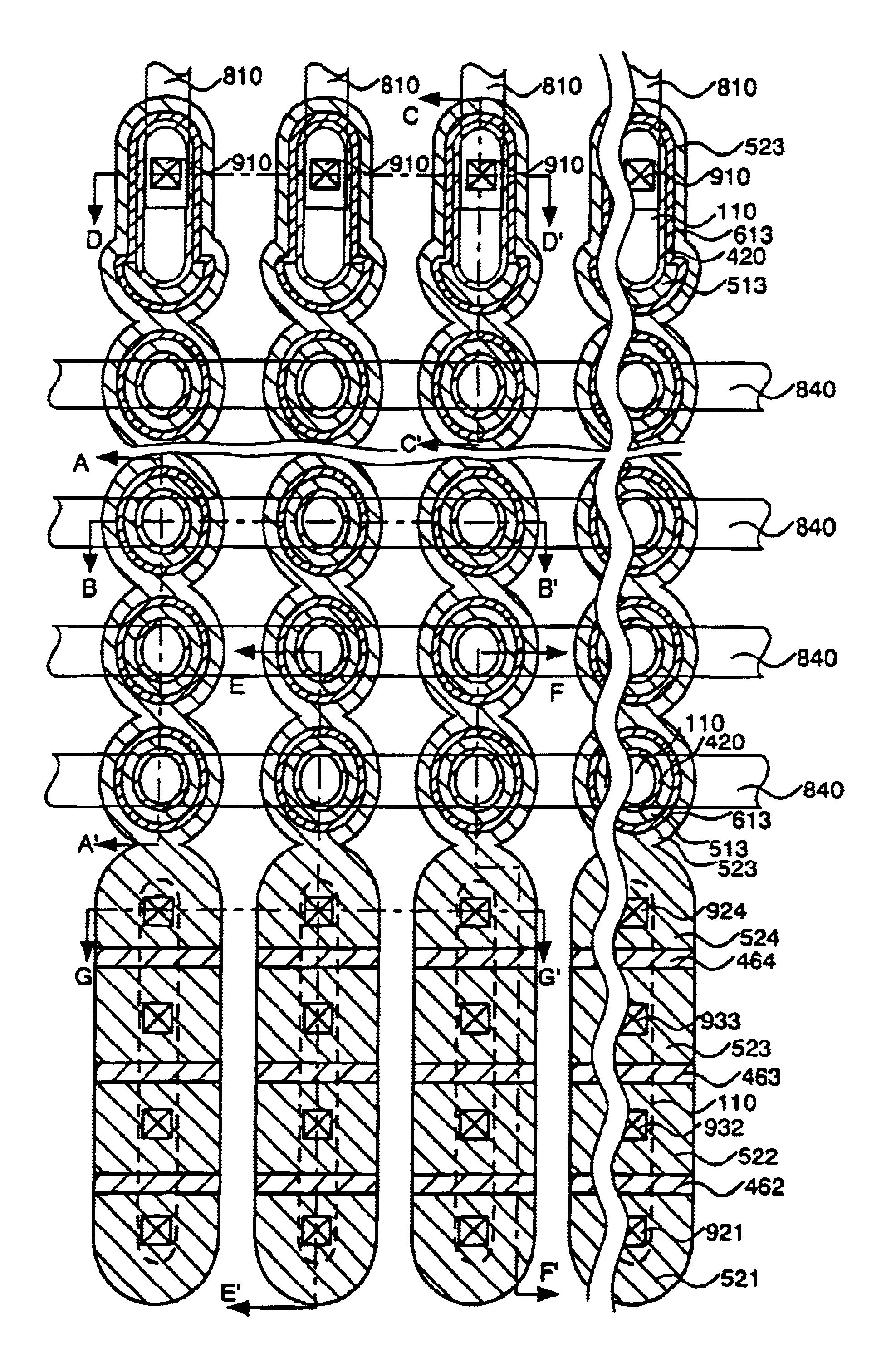 Semiconductor memory with gate at least partially located in recess defined in vertically oriented semiconductor layer