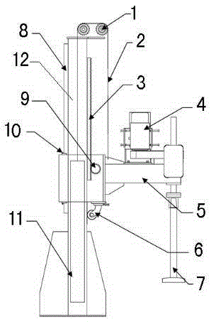 Lifting aluminum water degassing refiner driven by gears