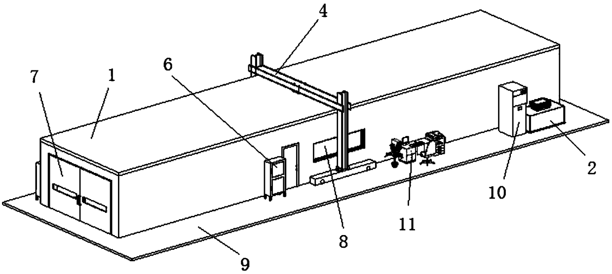 Complex environment simulation test system for ballastless track of high-speed railway