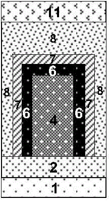 SOI (Silicon on Insulator) substrate folding grid insulating tunneling enhanced transistor and manufacturing method thereof