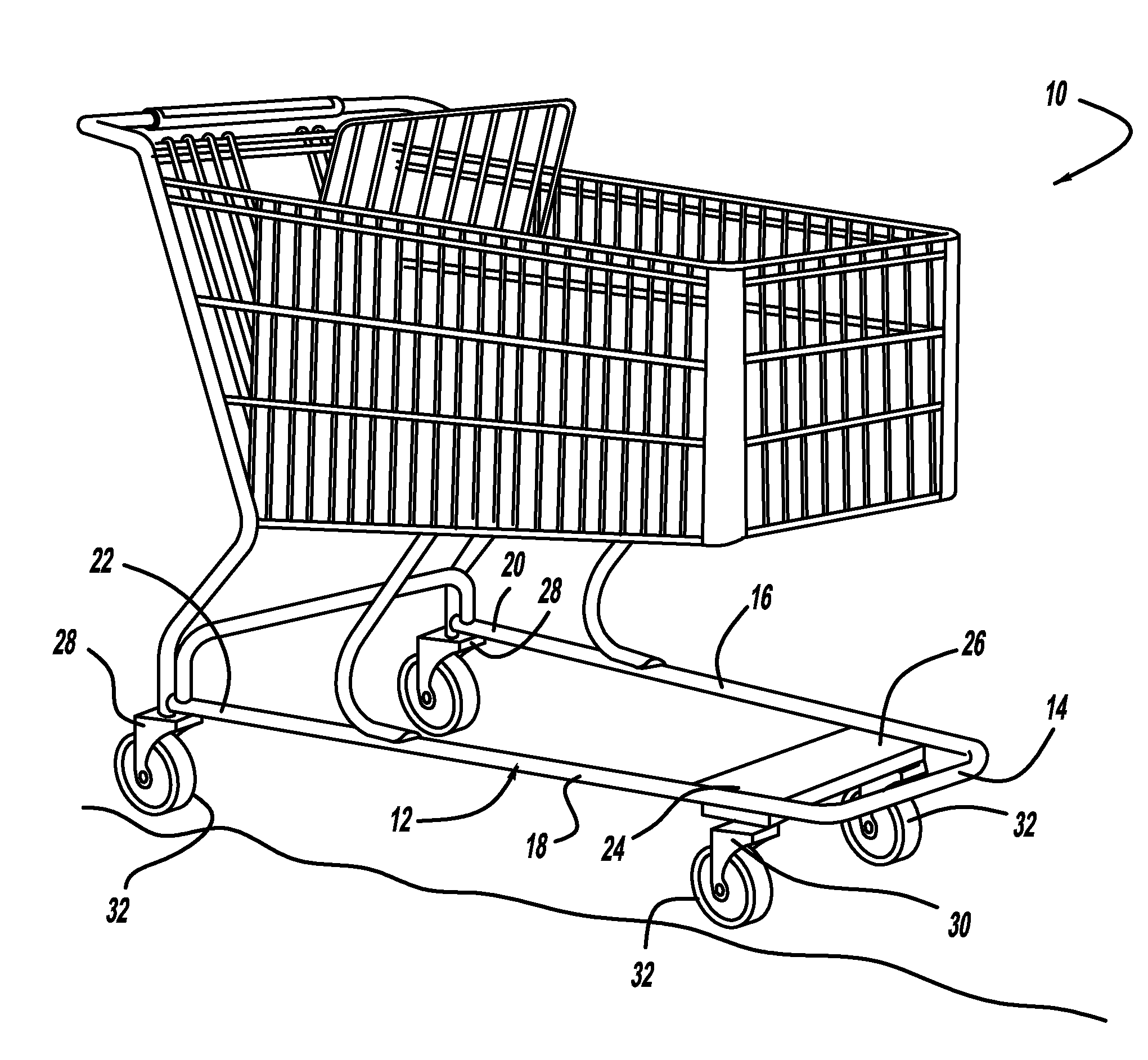 Security device and method for inhibiting the unauthorized removal of a transport vehicle from a designated use area