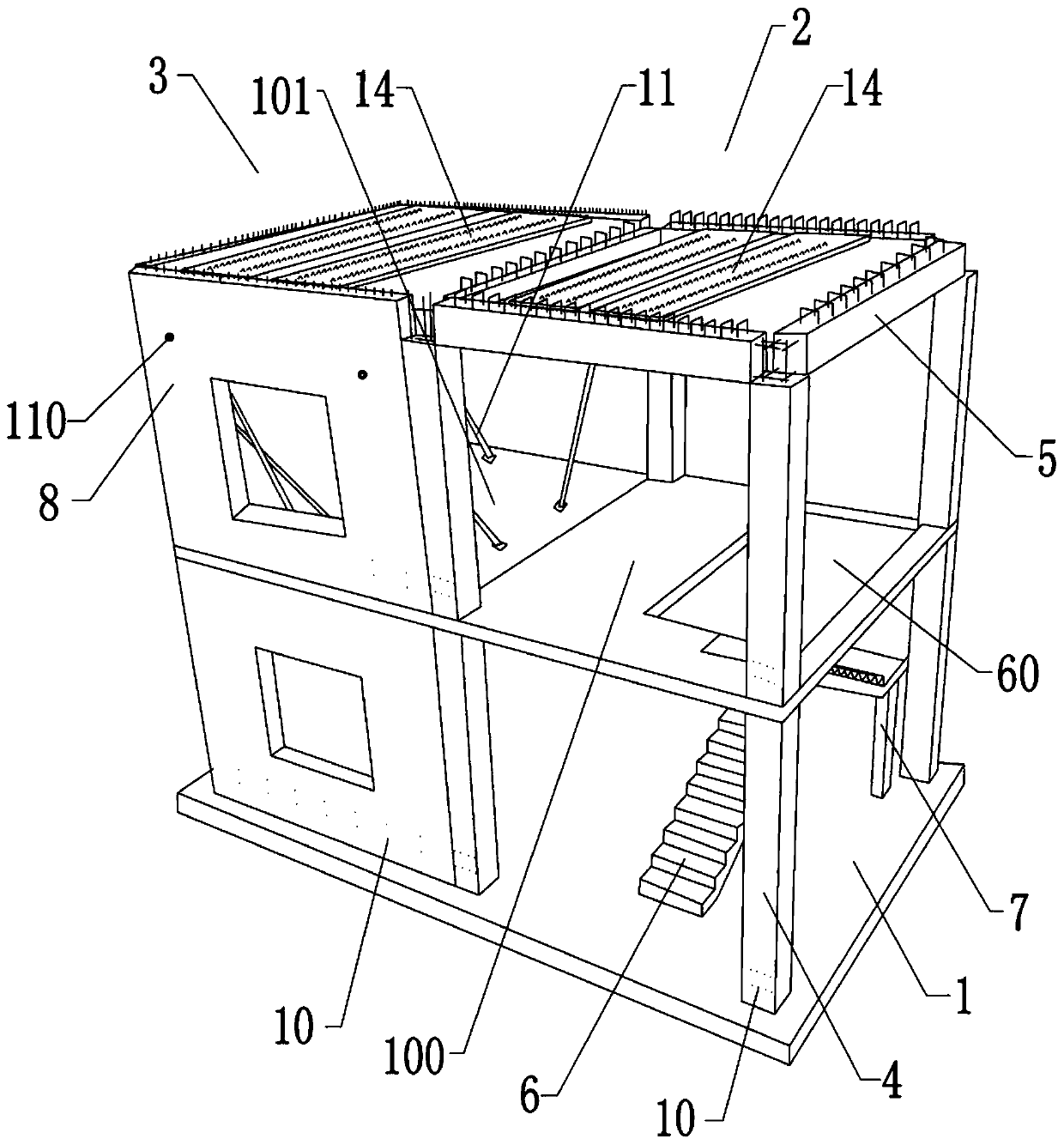 Fabricated building teaching model