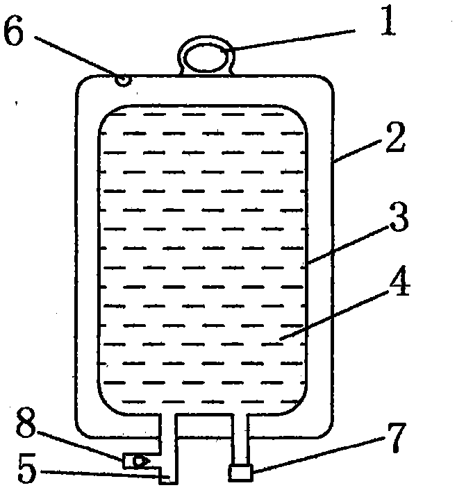 Double-capsule positive-pressure liquid packaging bag