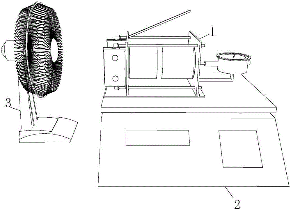 Rock soil wetting-drying cycle test device and use method thereof