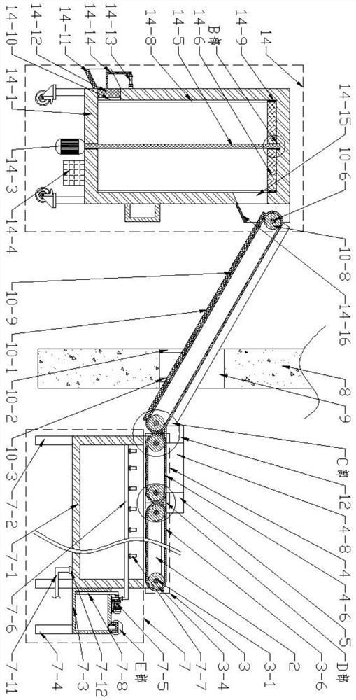 Manure removing device special for livestock farm