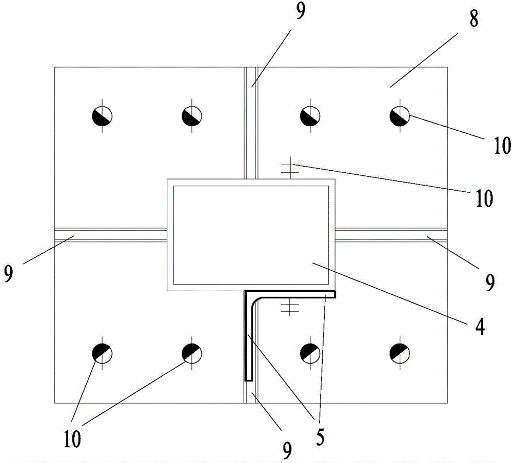 Cable fixing method and device at connecting position of cable shaft well and cable tunnel