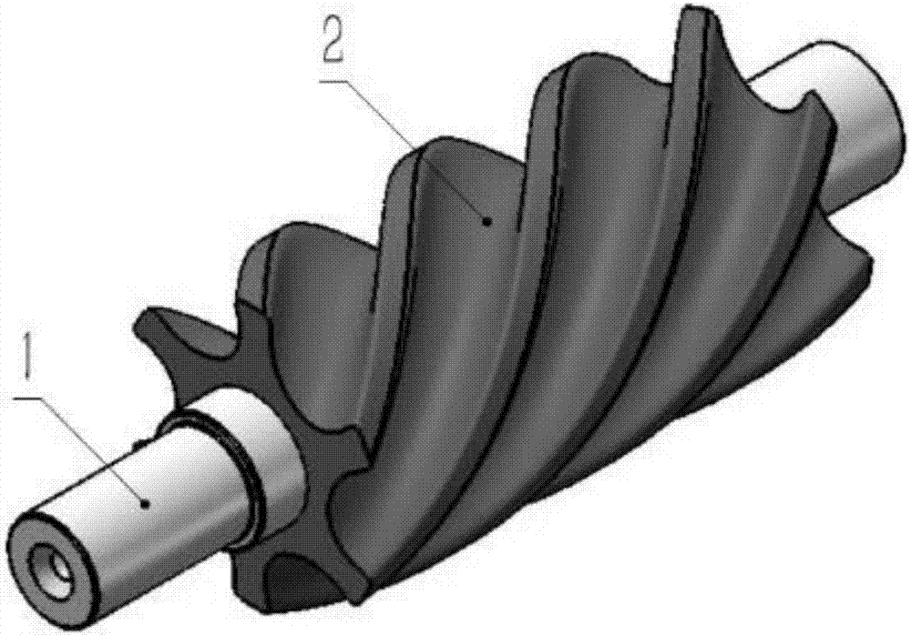 Manufacturing method for double-screw-rod compressor rotor