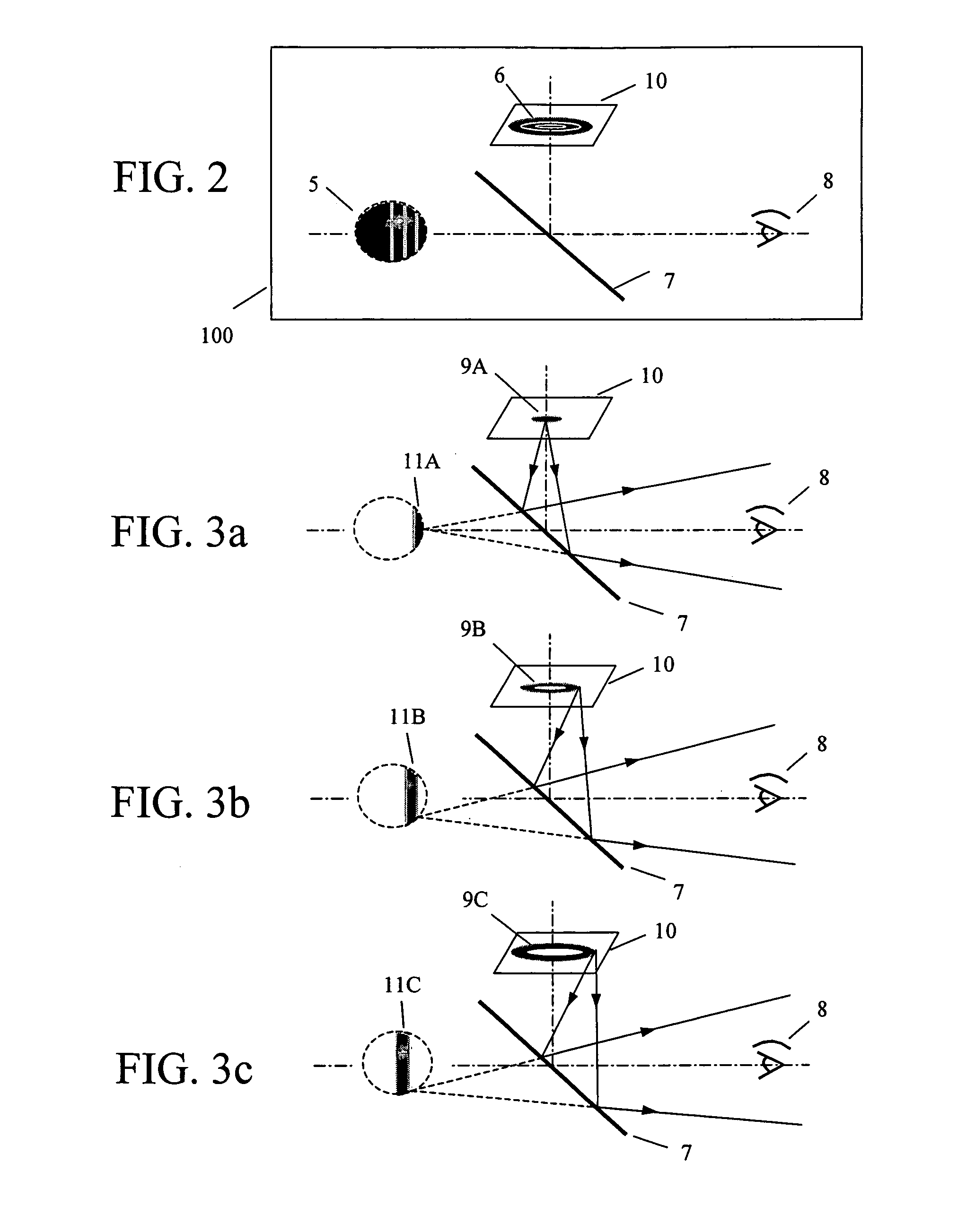 Three-dimensional display using variable focusing lens