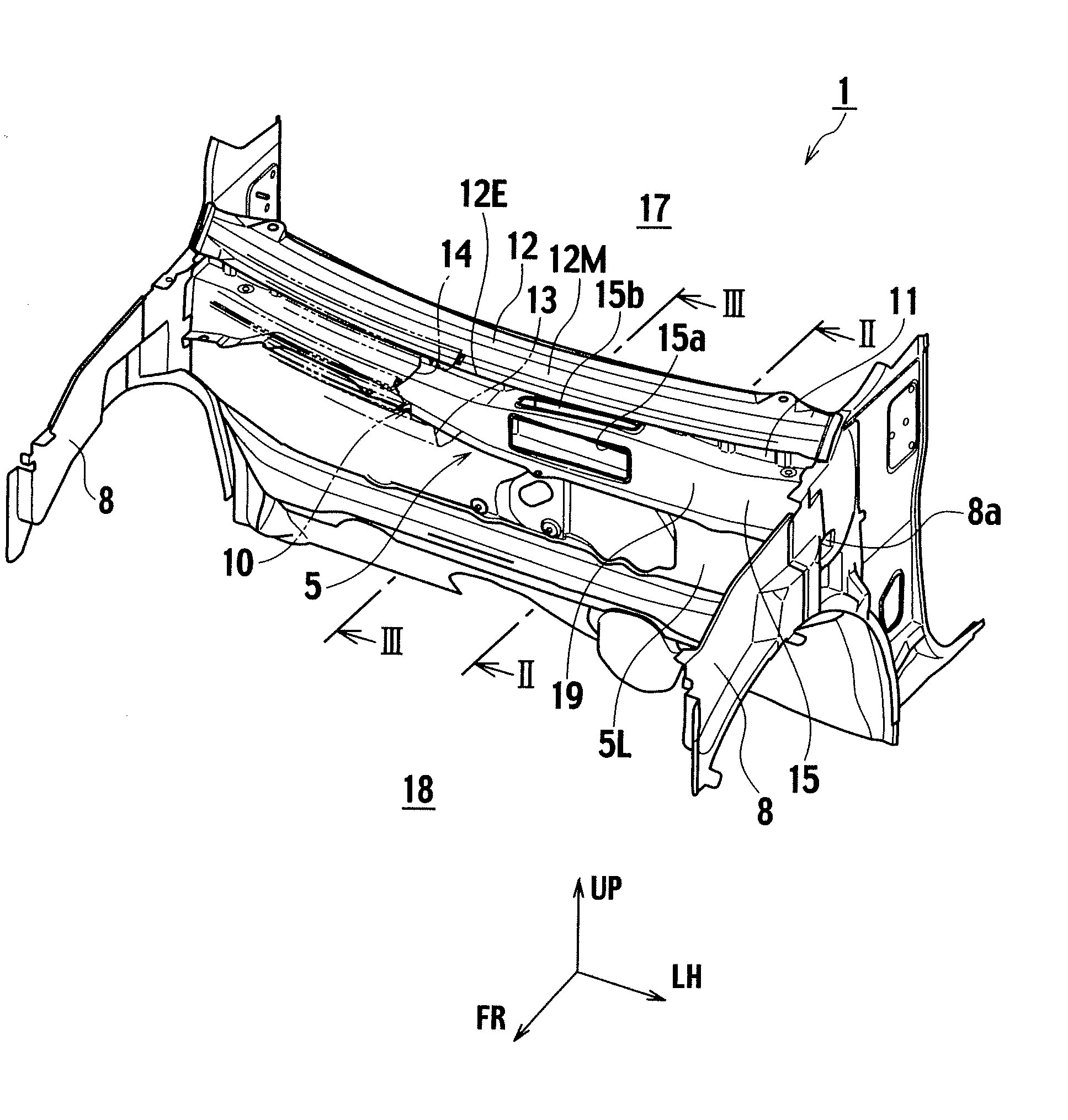 Cowl structure of vehicle