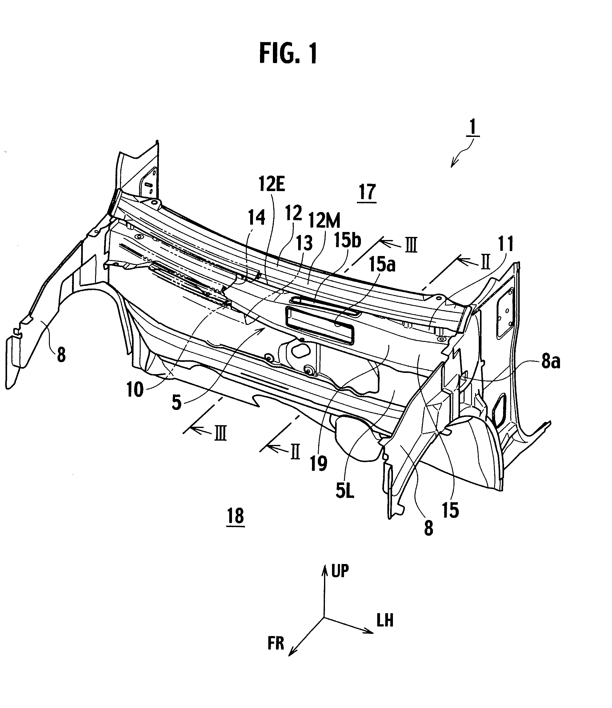 Cowl structure of vehicle