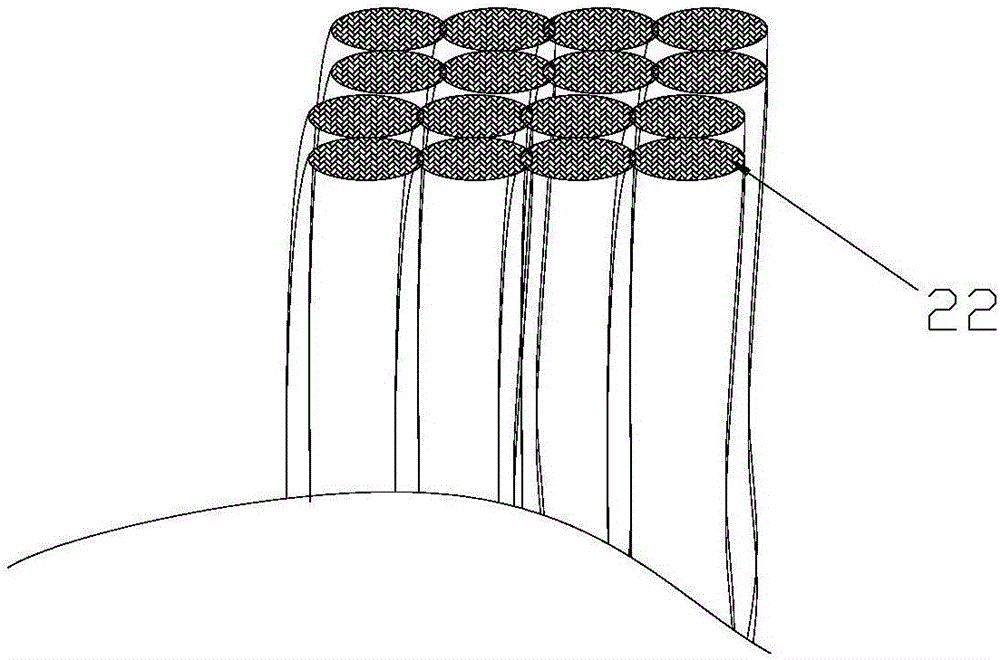 Double layer multi-strand wire prepared fiber rod and preparation method