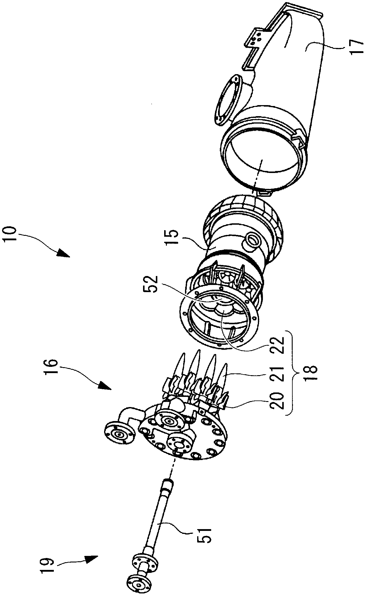 Combustion burner for gas turbine