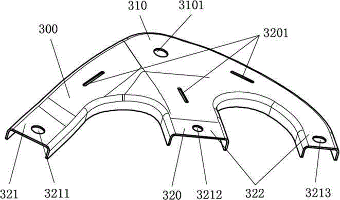 A connection device between a sub-frame and a vehicle body and an automobile using the same