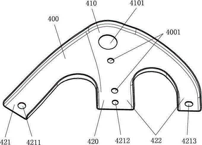 A connection device between a sub-frame and a vehicle body and an automobile using the same