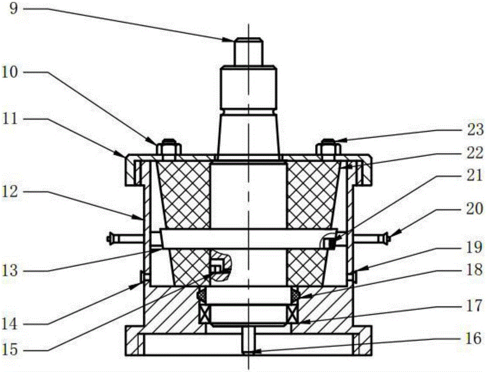 Rotating control head rubber core abrasion experiment equipment