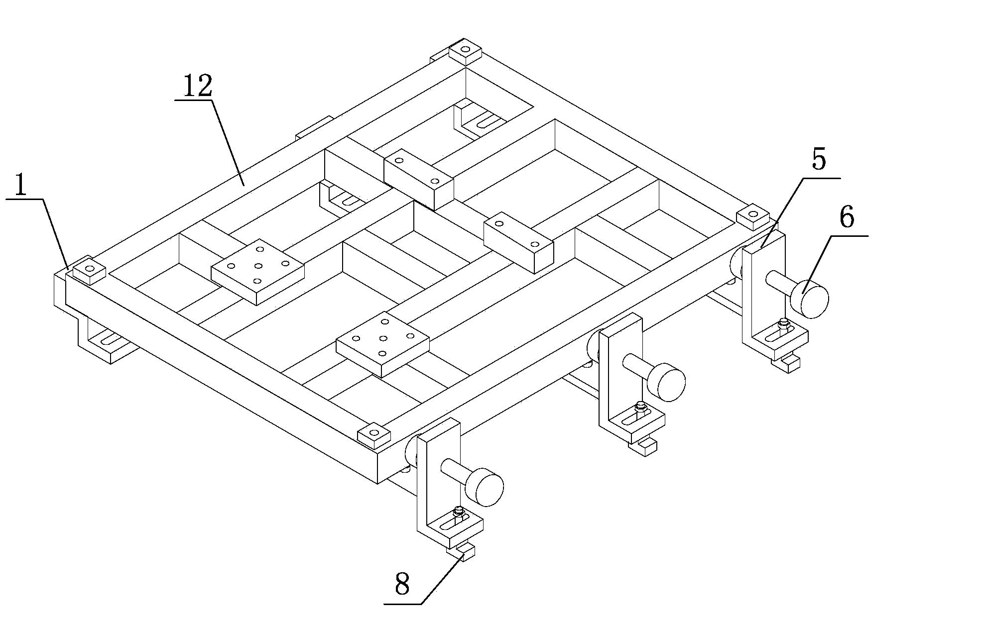 Large aluminum piece milling and positioning clamp