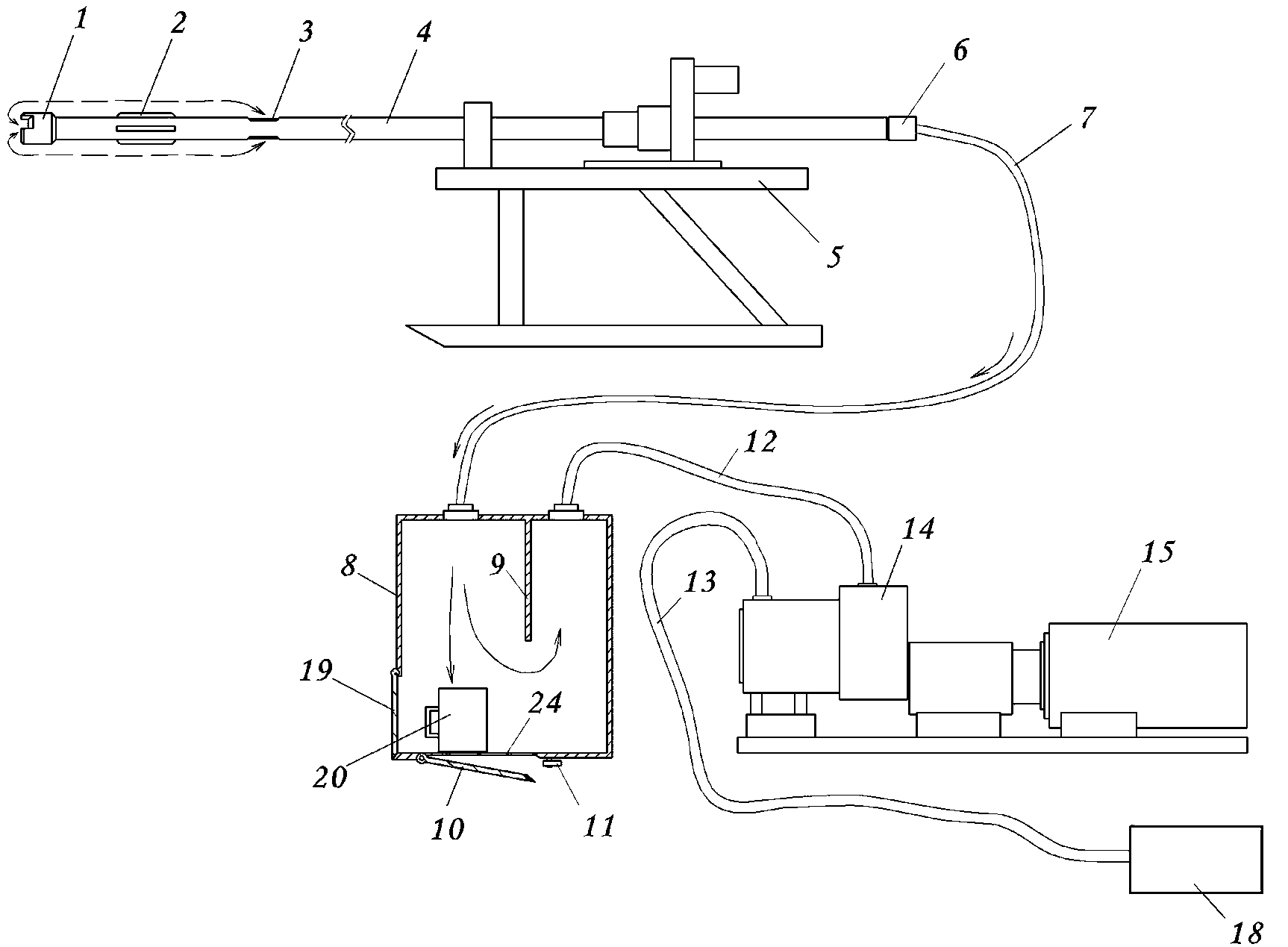 Gas content spot sampling method and device