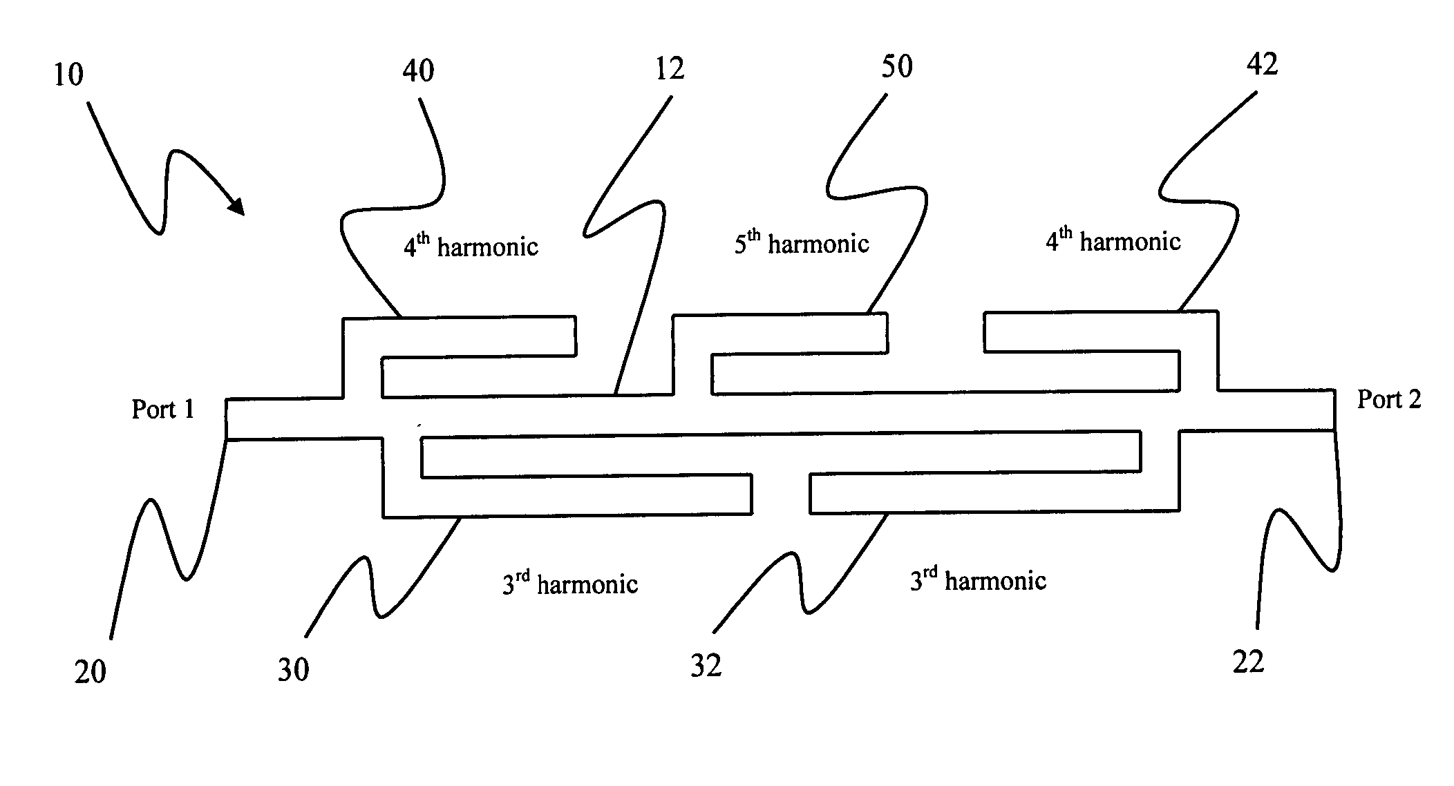 Embedded antenna and filter apparatus and methodology