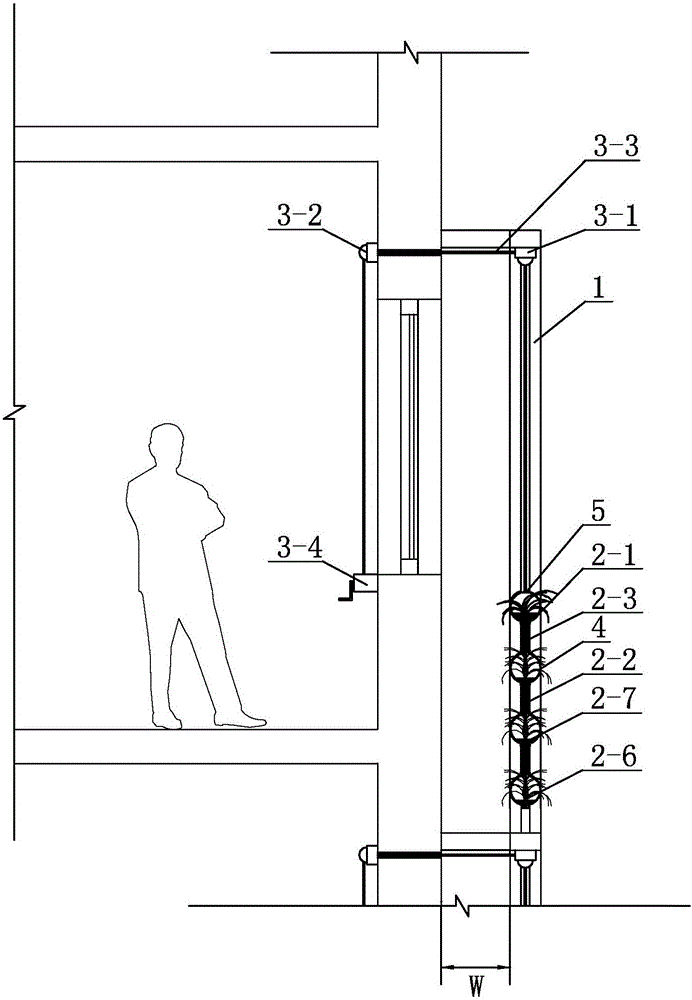 Special mobile plant wall system for building external wall