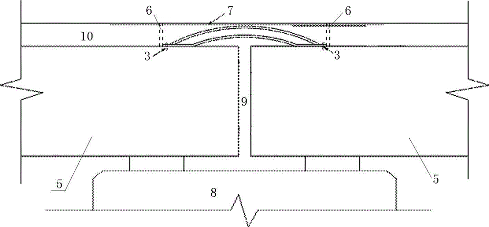 Bridge deck continuous device applied to beam bridge and bridge deck continuous method