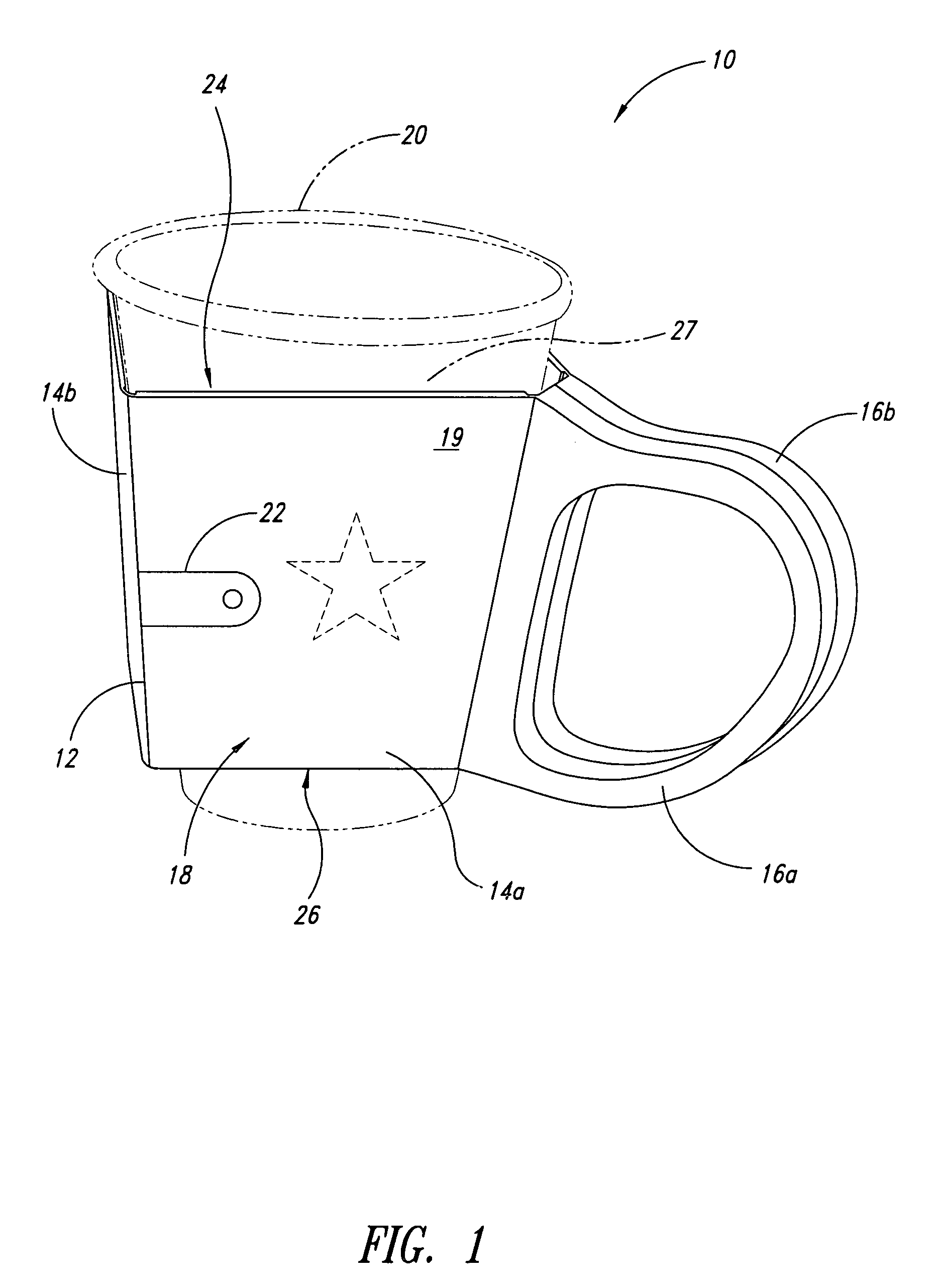 Collapsible handle for disposable cups