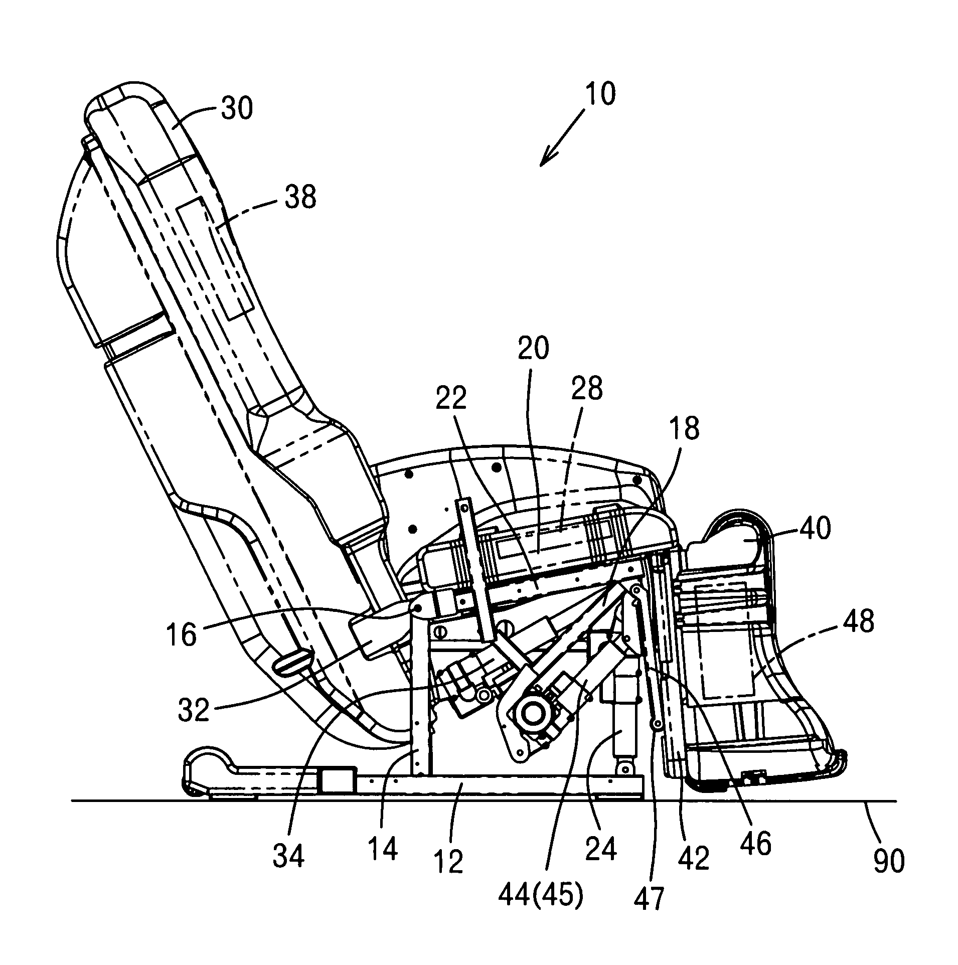 Massage machine of chair type