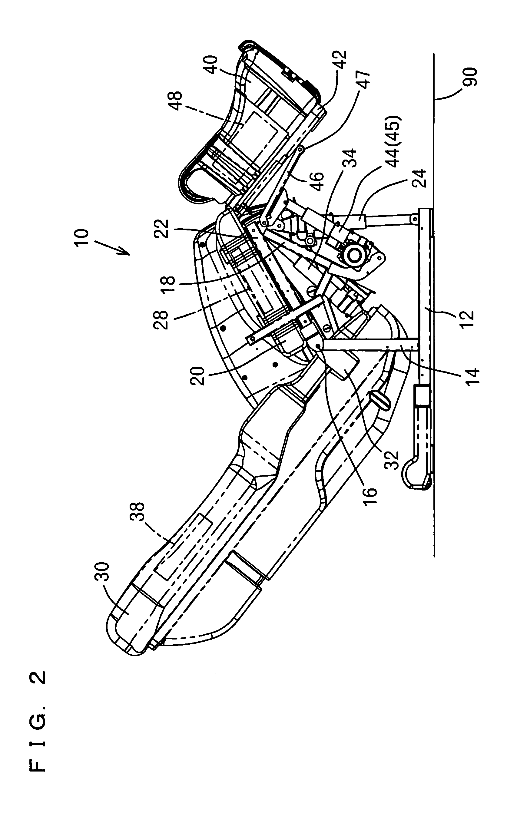 Massage machine of chair type