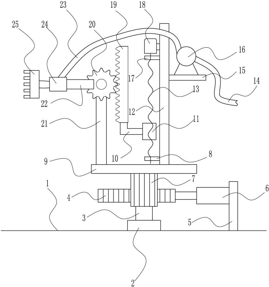 Intelligent water spraying device for municipal road green belt