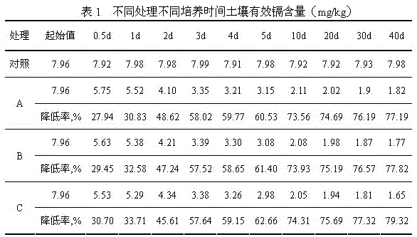 Chemical repairing agent for farmland soil Cd pollution