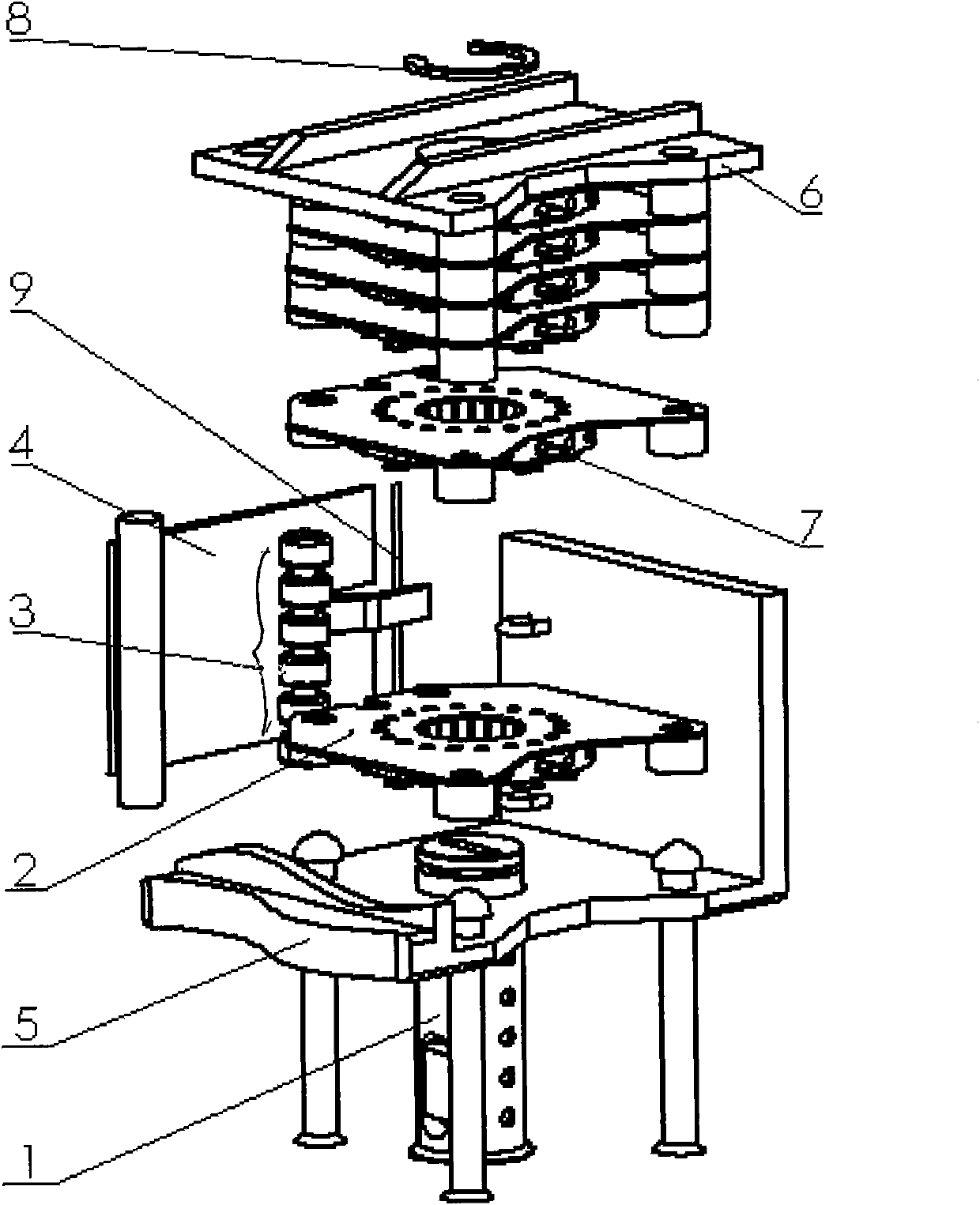 Steel ball password lock core of plug-in inner overlapping digital disk