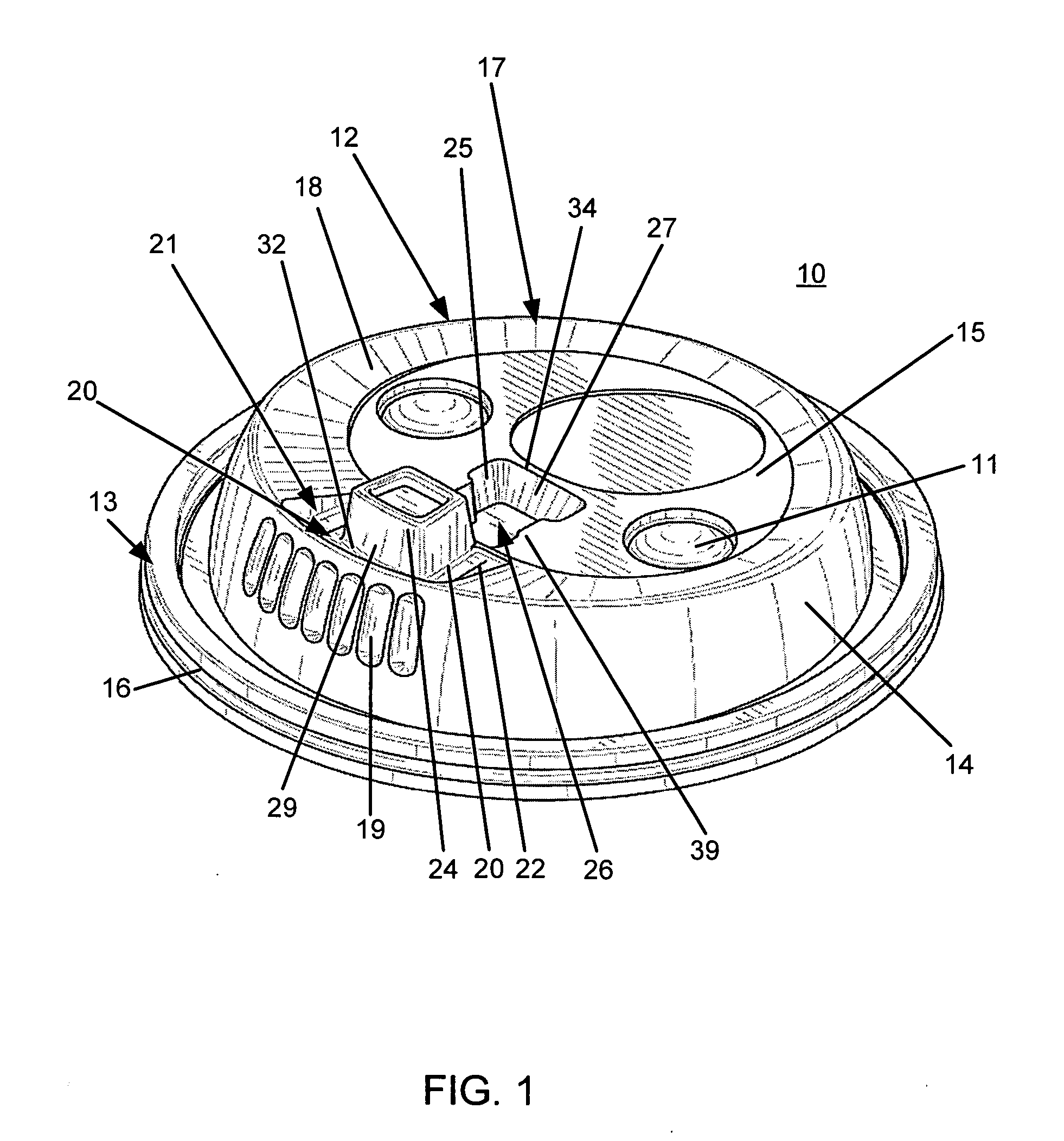 Cup lid having a perimeter portion adapted to cause liquid to drain toward a central portion of the lid