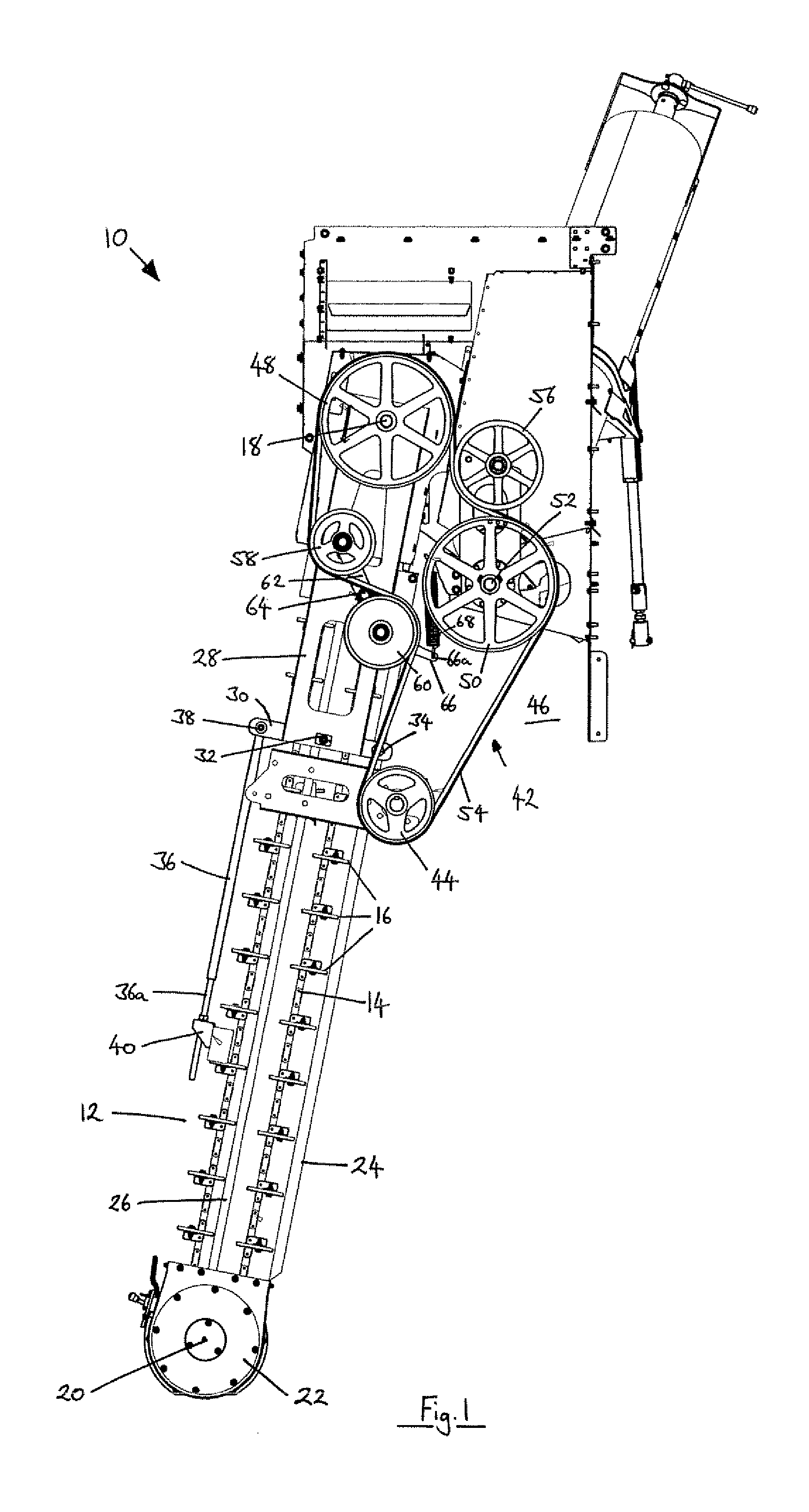 Constant tensioning means for rotary motion transfer apparatus